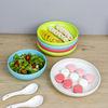 日本进口圆形塑料盘子餐桌小吃盘水果餐盘碗碟家用吐骨碟垃圾渣盘