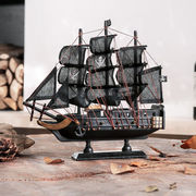 室内（Snnei）成品黑珍珠号帆船模型装饰摆件加勒比海盗工艺木船