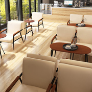 咖啡厅桌椅组合铁艺网红沙发休闲卡座奶茶店酒吧沙发椅轻奢清吧