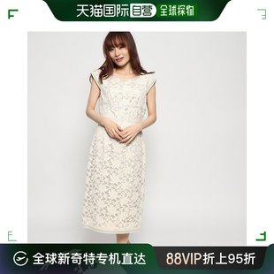日本直邮Genet Vivien 全蕾丝无袖刺绣连衣裙（米白色）礼服