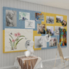 毛毡作品墙面贴展示板画，布置美术教室装饰文化幼儿园环创主题互动