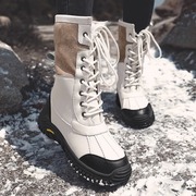 德国雪地靴女冬季加绒加厚中筒棉鞋东北户外防水防滑防寒保暖棉靴