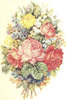 小小鱼dmc绣线b093花卉，玫瑰花束田园风，浪漫玫瑰花系列十字绣套件