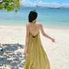 泰国旅行穿搭适合拍照衣服，超仙三亚海边度假连衣裙吊带露背沙滩裙