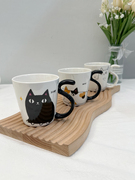 日本zakka猫之三兄弟陶瓷马克杯牛奶杯水杯可爱猫咪礼物送礼