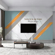 2022年电视机背景墙墙纸，几何线条客厅8d立体影视墙布定制壁画