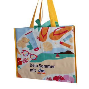 六件出口环保袋，德国dm超市购物袋横向，大号折叠防水加厚双提手