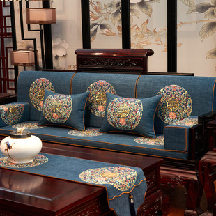 新中式红木沙发坐垫加厚加硬高密度，海绵垫实木沙，发套罩罗汉床垫子