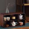 花梨木博古架实木新中式置物架小多宝阁紫砂茶壶，茶具展示柜收纳架