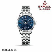 EXPOOL/依保路手表女表机械表全自动EL83.11.92-BL情侣蓝色831192