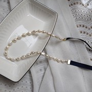 天然巴洛克珍珠丝带项链s925银百搭锁骨链可遮甲状腺术后疤痕