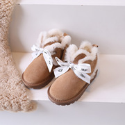 销韩国童鞋冬季小宝宝男女童，儿童雪地靴真皮，加厚防滑棉靴子大棉厂