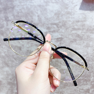 超轻TR90网红款大框渐变眼镜近视女大脸眼镜架韩版潮可配度数成品