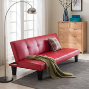 小户型沙发床可折叠客厅单人双人，三人1.8米简易两用皮艺折叠沙发