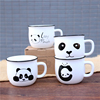 创意熊猫情侣水杯，简约早餐牛奶咖啡杯陶瓷，马克杯子成都文创小
