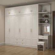 衣柜板式简约现代白色木质，家用欧式六五门组合卧室轻奢整体大衣橱