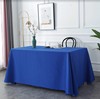 纯色会议桌布长方形，办公加厚布艺宝蓝色定制桌套展会，地推桌布