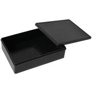 加厚带盖元件盒黑色零件盒工具收纳盒塑料小盒子物料周转箱小号带