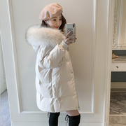 羽绒棉服女中长款2023年冬季连帽大毛领，显瘦保暖棉衣棉袄外套