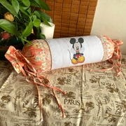 十二生肖米奇老鼠新图十字绣印图长抱枕糖果枕套件订做自己手工绣