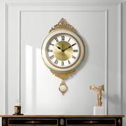 欧式客厅陶瓷大气挂钟创意挂表m时尚艺术家用时钟潮流装饰石英钟