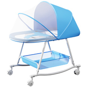 婴儿摇篮床小摇床多功能可移动便携式宝宝床欧式bb床带轮子小推车