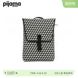 Pijama简约大容量双肩包15/16英寸日常手提电脑包 视觉黑白格 BACKPACK