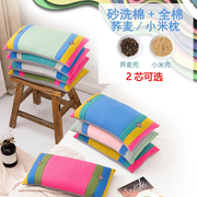 韩国民俗枕头成人纯棉全荞麦皮，低枕芯长方形单人韩式护颈椎保健枕