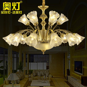 美式全铜吊灯别墅客厅灯欧式餐厅卧室灯罩，向下简约田园灯具9191