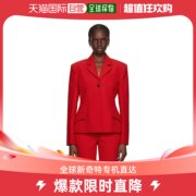 香港直邮潮奢salvatoreferragamo女士红色，单排扣西装外套