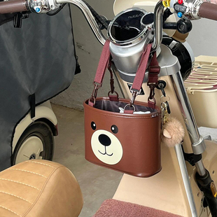 电动车挂包前置物兜可爱多功能电瓶自行车防水储物袋手机头盔收纳
