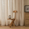 日式原木风棉麻窗帘侘寂风，客厅卧室透光不透人，半遮光亚麻窗帘布料