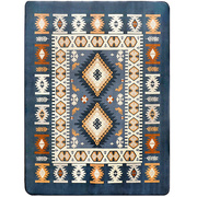 高档地中海地毯客厅大面积蓝色茶几，毯可擦洗块毯床边毯家用地垫卧