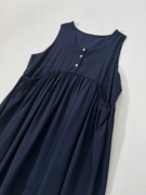 日系圆领领背心连衣裙夏季减龄法式裙子小众设计感薄款度假连身裙
