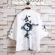 中式唐装改良汉服羽织中国风道袍古风男装日式和风和服开衫外