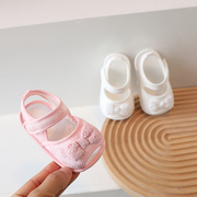 婴儿鞋夏季3-6-12个月女宝宝软底凉鞋，公主鞋0-1岁夏天步(夏天步)前鞋防滑9