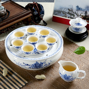 茶具套装景德镇现代整套陶瓷功夫茶具家用茶杯茶壶青花瓷茶盘套装