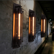 室内仿古爱迪生长笛壁灯铁艺美式工业风复古餐厅走廊过道照明壁灯