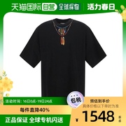 香港直邮marceloburlon马塞洛布隆男士短袖，印花t恤黑色图案