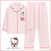 hellokitty睡衣女春秋季梳织纯棉纱长袖可爱卡通家居服套装薄