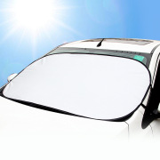 夏季汽车遮阳挡前档风玻璃罩，加厚避光隔热铝箔车用折叠遮阳板
