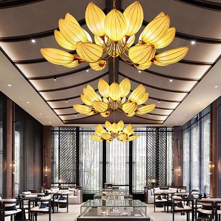 新中式吊灯餐厅客厅创意酒店，商用高端宴会厅茶室，禅意专用装饰灯具