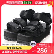 日本直邮Hips女士凉鞋黑色粘贴式厚底舒适简约日常百搭柔软