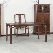 新中式全实木书桌家用老榆木书法，画案桌学习写字桌子书房电脑桌子