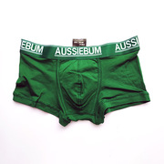 澳洲AUSS夏季 宽边 性感外贸男士平角内裤棉质混合透气 底裤内裤