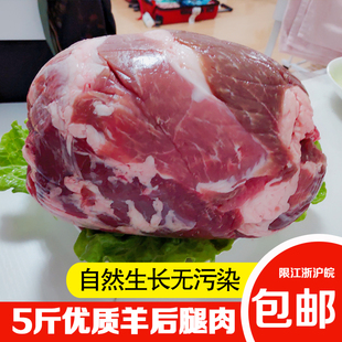 清真新鲜冷冻羔羊去骨羊腿肉羊肉后腿包烧烤羊肉串食材5斤