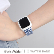 iserisewatch适用iwatch6表带applewatch5代尼龙表带苹果手表7表带，se84编织41454440创意潮潮透气夏
