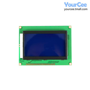 LCD12864显示屏蓝屏带中文字库带背光 J12864 ST7920 3.3V 蓝屏