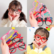 儿童眼镜框女童可爱卡通无镜片眼镜男孩宝宝拍照装饰女孩婴儿镜框