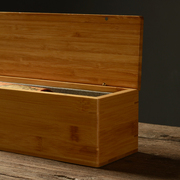 磁吸画卷竹盒40*10 高档楠竹纯铜铰链卷轴书画收纳包装盒送人